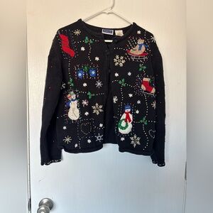 Black Festive Cardigan